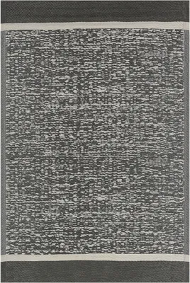 Produktbild von BELIANI Koberec černý a bílý polypropylen 120 x 180 cm obdélníkový venkovní a vnitřní s moderním vzorem krátký vlas zahradna