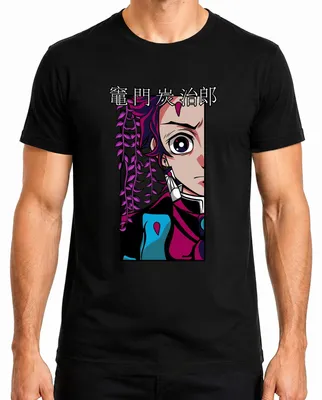Produktbild von 竈門炭治郎 鬼滅の刃 Anime Manga Cosplay Fan Geschenk Herren T-Shirt, Schwarz, XL