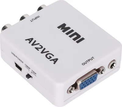 Produktbild von 480P Mini Composite AV zu VGA Adapter TV Set Top Box Audio Video Konverter (Weiß)