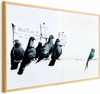 Produktbild von Posterpapier Poster - Xenophobic Pigeons 42x29.7 cm Streetart g-C-0145-ao-a