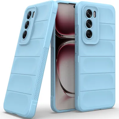 Produktbild von Handyhülle für Oppo Reno12 Weich TPU Silikon Stossfest Anti-rutsch Hülle Blau