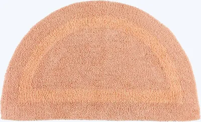 Produktbild von HOMESCAPES Halbrunde Badematte apricot 50x80 cm aus 100% Baumwolle
