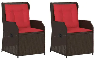 Produktbild von Gartenbank 2 pcs Braun Poly-Rattan