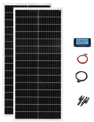 Immagine prodotto di Pannello solare, potenza in uscita 100 W, tecnologia monocristallina, kit 24 V 200 W