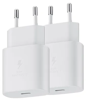 Produktbild von Samsung EP-TA800NWEGEU USB-C Ladegerät 25W 2er Pack