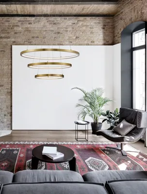 Produktbild von Nova Luce EMPATIA LED Pendelleuchte Messing 108W Warmweiss 150x80cm dimmbar 9172869