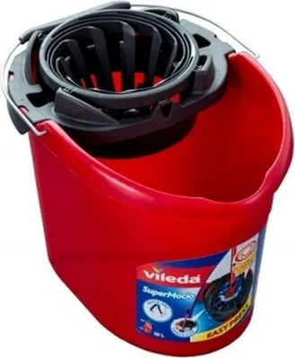 Obrázek produktu pro Vileda Super Mocio, Mop & bucket set, Červená, Jedna nádržka, 10 l