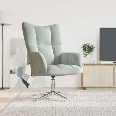 Obrázok produktu pre vidaXL Relax kreslo svetlosivý zamat
