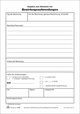 Produktbild von RNK Bewirtungsspesenblock DIN A5 50Bl