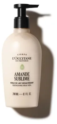 Produktbild von L'Occitane Almond Sublime, Milch, Frauen, Feuchtigkeitsspendend, Nährend, Glättend, Weichmachend, Jeder Hauttyp, 240 ml, Mandelöl