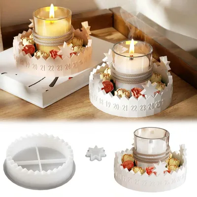Image de Moules en silicone pour calendrier de l'Avent, décorations de Noël faites maison, moules pour créer des décorations de Noël
