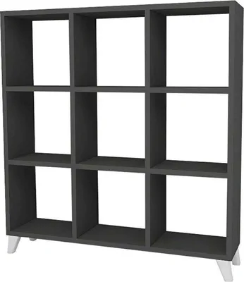 Immagine prodotto di Scaffale da terra Nestly a 9 ripiani, quadrato, 89 x 89 cm, antracite