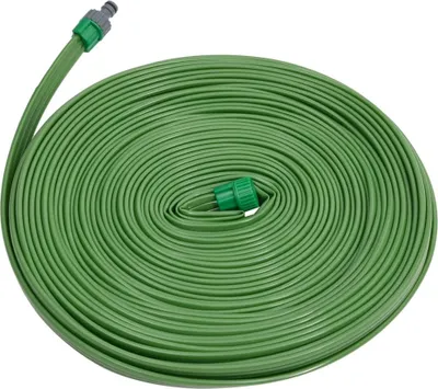 Image de Tuyau d'arrosage à 3 tubes vert 15 m PVC