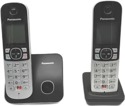 Produktbild von Panasonic KX-TG6852 Strahlungsarmes Schnurlostelefon, Rufnummernanzeige, Freisprechfunktion, Babyfon-Funktion, DECT