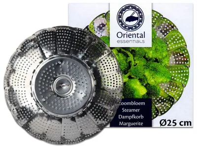 Produktbild von Dampfgareinsatz Dampfkorb, Ø 25cm Durchmesser, Dämpfeinsatz Dampfgarer Dampfgareinsatz Dünsteinsatz