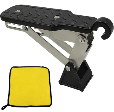Immagine prodotto di Gradino pieghevole per auto, con gancio a U, universale, capacità di carico 250 kg, realizzato in lega di alluminio
