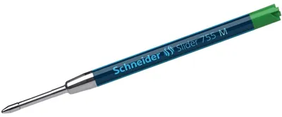 Produktbild von Schneider Schreibgeräte Slider 755, Grün, Medium, Edelstahl, Kugelschreiber, ISO G2, 10 Stück(e)