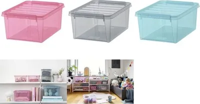 Immagine prodotto di smartstore 3508972 smartstore Aufbewahrungsbox COLOUR 15, 14 Liter, rosa