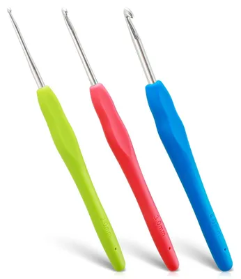 Immagine prodotto di Solidchoice - Set di 3 uncinetti con impugnatura ergonomica