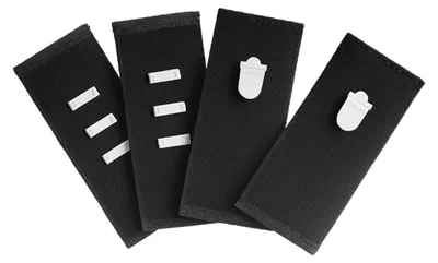 4er-Pack Hosenbundverlängerung, schwarz, verstellbar mit Metallhaken