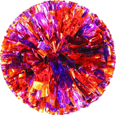 Obrázok produktu pre 6 kusov rozveselenie Pom Poms s ľahko uchopiteľným krúžkom, športové tanečné rozveselenie Plastové Pom Poms Rozveselenie pre športové tímové duchovné rozveselenie (zlaté a fialové)