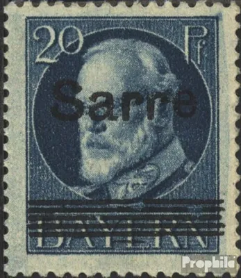Produktbild von Briefmarken Saarland 1920 Mi 21 mit Falz Bayern mit Aufdruck