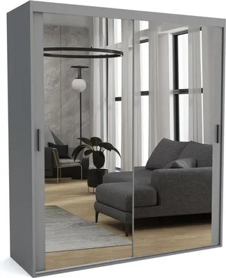 Produktbild von FURNLUX Garderobenmatte C Grau 160cm / Hauptfarbe: Grau / Abmessungen: 160 x 60 x 205 cm