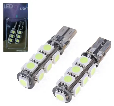 Produktbild von Set aus 2 LED-Diodenlampen für Standlicht T10 W5W, 13 SMD, 12V, weißes Licht, CAN-Bus – fehlerfrei
