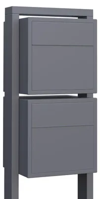 Produktbild von Briefkastenanlage Soprano for Two in Grau Metallic