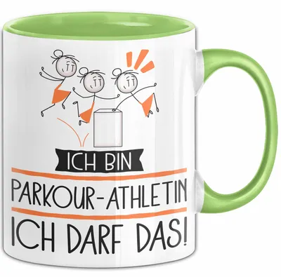 Produktbild von Geschenk für Parkour-Athletin Tasse Lustige Geschenkidee Geburtstag Ich Bin Parkour-Athletin Ich Darf Das (Grün)