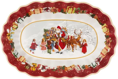 Produktbild von Villeroy & Boch Toy's Fantasy Schale oval groß Santa und Kinder