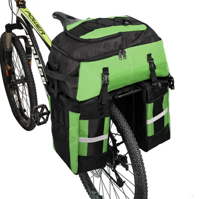 Produktbild von Fahrrad Gepäcktaschen, 3 in 1 Multifunction 70L Gepäckträger Tasche Reißfest Groß Fahrradtaschen mit Regen-Abdeckung