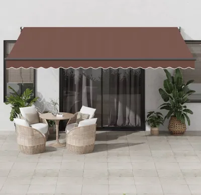 Obrázek produktu pro Maison Exclusive – manuální markýza, hnědá, 450 × 300 cm