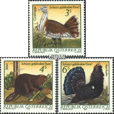 Produktbild von Briefmarken Österreich 1982 Mi 1717-1719 (kompl.Ausg.) postfrisch Naturschutz