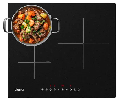 Induktionskochfeld 60 cm, 3 Zonen, Power Booster, 6200 W, Touch