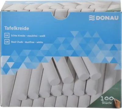 Produktbild von DONAU 4520100-09 Tafelkreide - 100 Stück, weiß