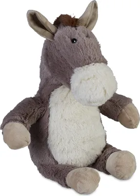 Produktbild von Relaxdays Türstopper Esel, Stoff & Sand, Türpuffer für Boden, innen, HBT: 26 x 24 x 17 cm, Deko Türsack Tier, grau