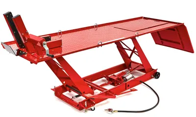 Produktbild von Motorradhebebühne bis 450kg H/P Motorradheber Hebebühne Motorrad hydr./pneu. rot