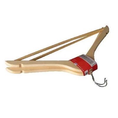 Produktbild von Kleiderbügel aus Holz mit drehbarem Haken, 2 Stück