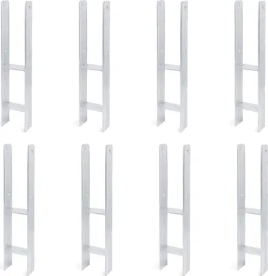 Produktbild von Alberts H-Pfostenträger im Bundle, feuerverzinkt, Höhe 300 mm, Gesamthöhe 600 mm, Tiefe 60 mm