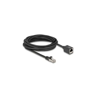 Produktbild von Delock - Netzwerkverlängerungskabel - RJ-45 (M) zu RJ-45 (W) - 5 m - 6 mm - S/FTP - CAT 6a - halogenfrei, Steckerbelegung 1:1, ohne Haken - Schwarz
