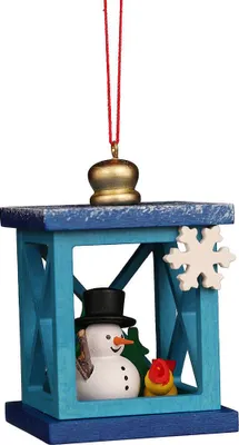 Produktbild von Christbaumschmuck Weihnachtslaterne mit Schneemann (6,8cm) von Christian Ulbricht