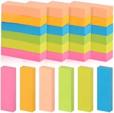 Produktbild von 1600 Blatt Haftnotizen Klein, Sticky Notes, Haftnotizen Klebezettel, Klebezettel Klein, Haftnotiz Pastell, Page Marker, Book Tabs für Büro Zuhause Schule Sitzung (6 Farbe)
