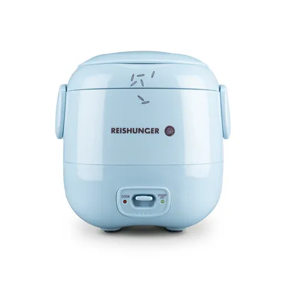 Produktbild von REISHUNGER Mini Reiskocher, hellblau | 0,3 L - 1-2 Portionen | hochwertige Keramikbeschichtung - Premium Topf | Handliche Größe für kleine Haushalte