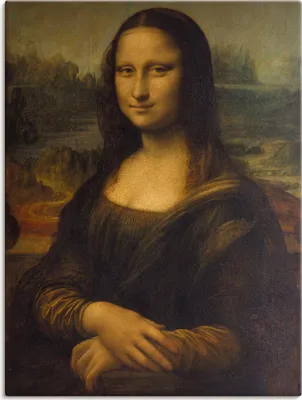 Produktbild von Leonardo da Vinci: Mona Lisa. Um 1503, Produkt:Leinwand, Größe (HxB):40x30 cm / Leinwand