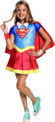 Produktbild von Kids Deluxe Supergirl Costume - Size M