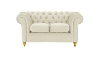 Produktbild von SLF24 - Zweisitzer-Sofa Chesterfield - hellbeige - Velluto 2