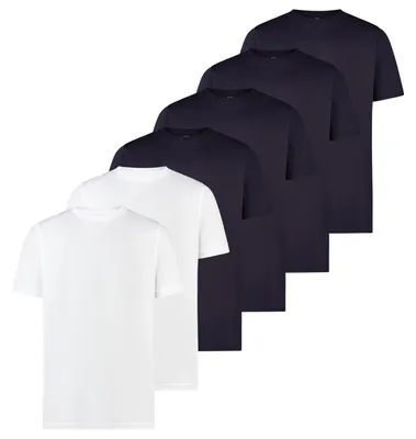 Produktbild von LERROS 6er Pack Basic T-Shirt Reine Baumwolle, Pflegeleicht  und atmungsaktiv, Normale Passform