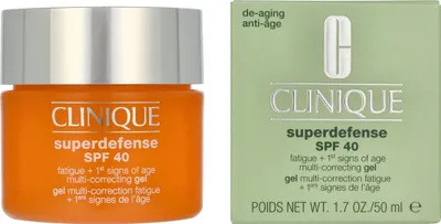 Produktbild von Clinique Superdefense SPF 40 Fatigue + 1st Signs of Age, Frauen, 15 ml, Gel, Universal, Anti-Aging, Anti-Müdigkeit, Schutz, Auffrischend, Topf