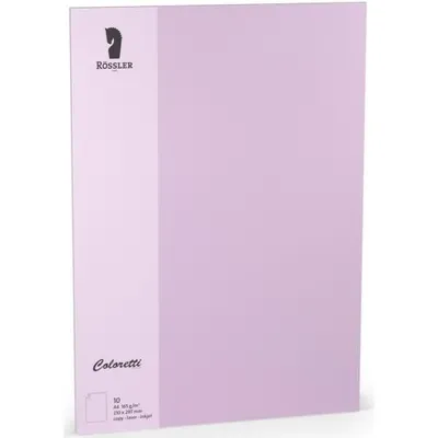 Produktbild von Rössler Papier 220726538 Coloretti Briefbogen - A4, 165g, 10 Blatt, lavendel